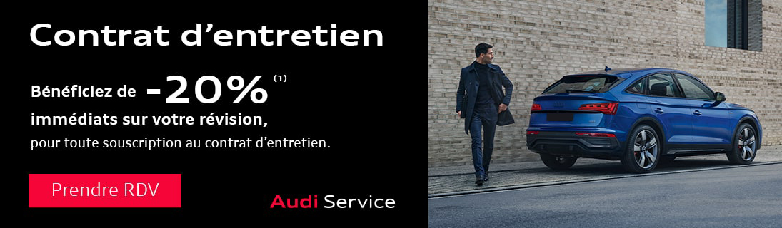 Bannière Audi Contrat d'entretien -20%